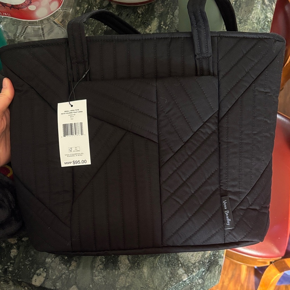 Vera Bradley Quilted Black Laptop Bag
